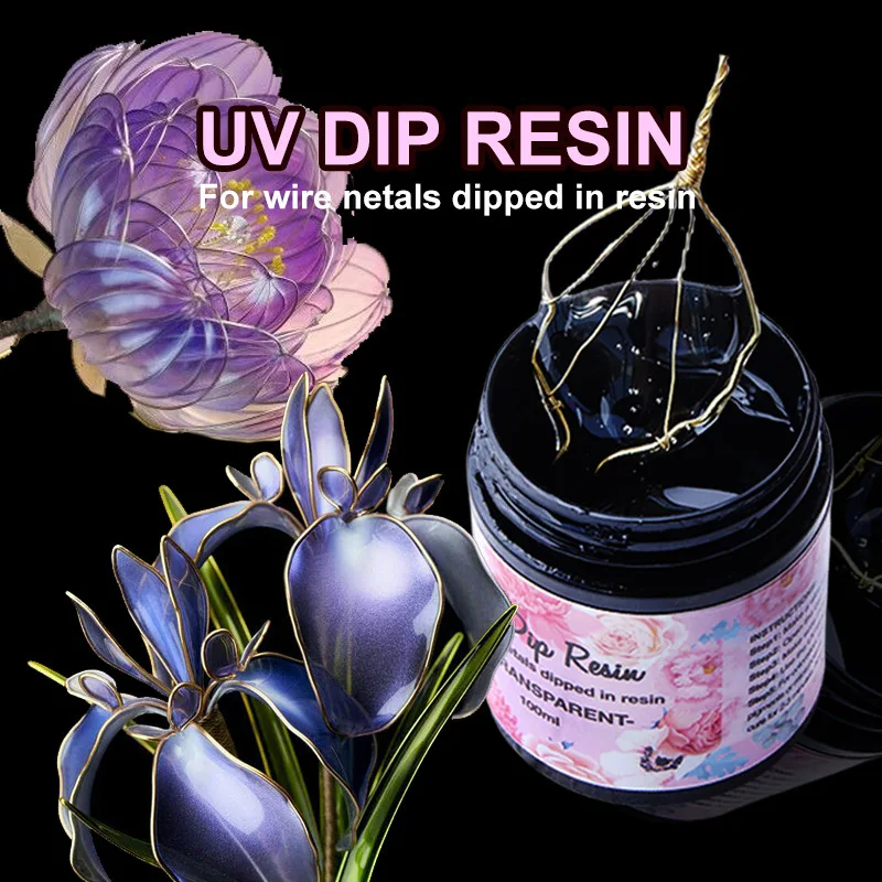 Description Picture 2 of itemUV DIP Resin Glue UV Flower-Making Liquid For Wire Metals Dipped In Resin Crystal Odorless UV Curing Headdress Jewelry Making