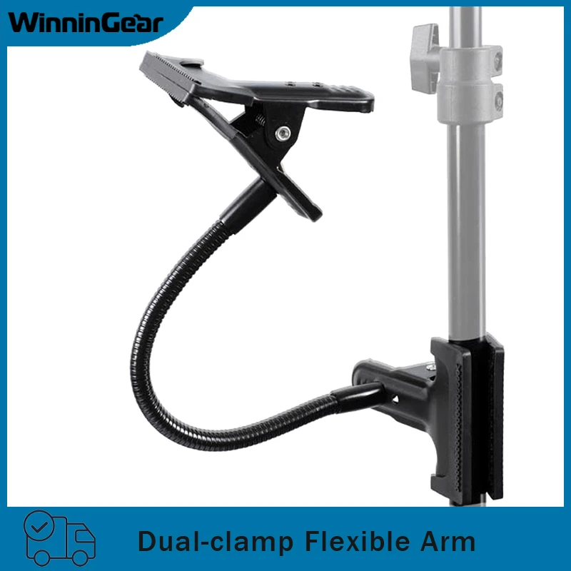 Flexível Gooseneck Iluminação Stand Flash Refletor Braçadeira com Montagem para Photo Studio 21 Polegadas