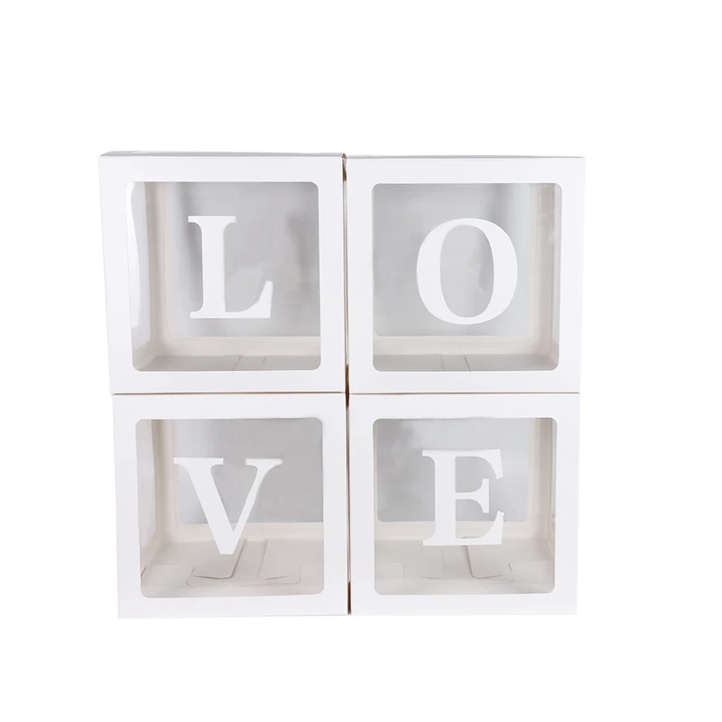 Clear Balloon Boxes for Baby Shower and Gender Reveal Decorations