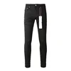 New Fashion Purples jeans Man with high street black pleats Fashion top quality Repair Low Rise Skinny Denim pants 1