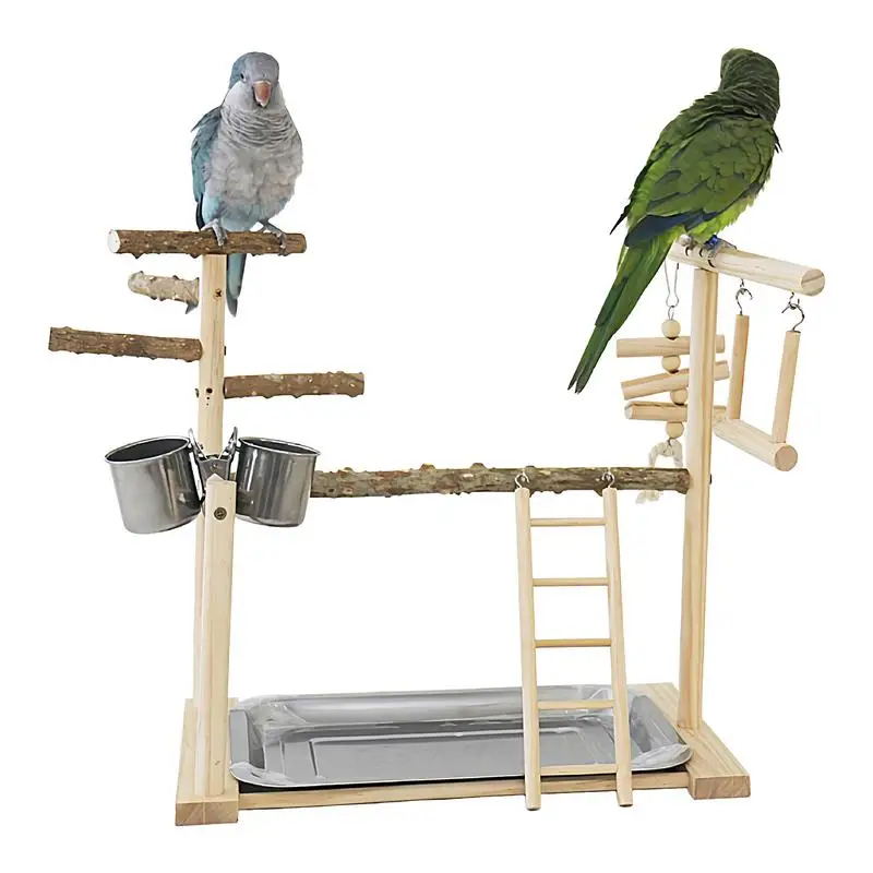 Natural Bird Playground Swing Exercise Toy for Parakeets