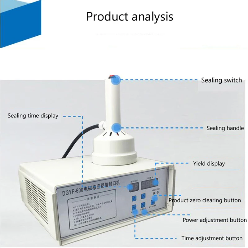 

Handheld Sealing Machine Non-metal Bottle Sealer Electromagnetic Induction Aluminium Foil Sealing Machine 20-85mm