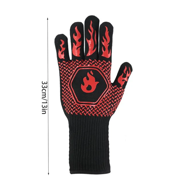 Silicone High Temperature Heat Insulation Barbecue Fireplace Gloves Microwave Anti-scald Oven Kitchen Baking Gloves Supplies 3