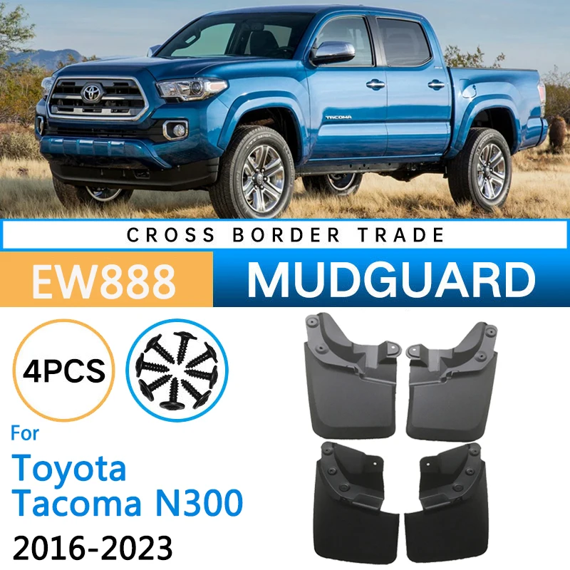 4PCS Car Mud Flaps For Toyota Tacoma N300 2016 2023 2017 2018 2019 2020 Mudguard Splash Guards 