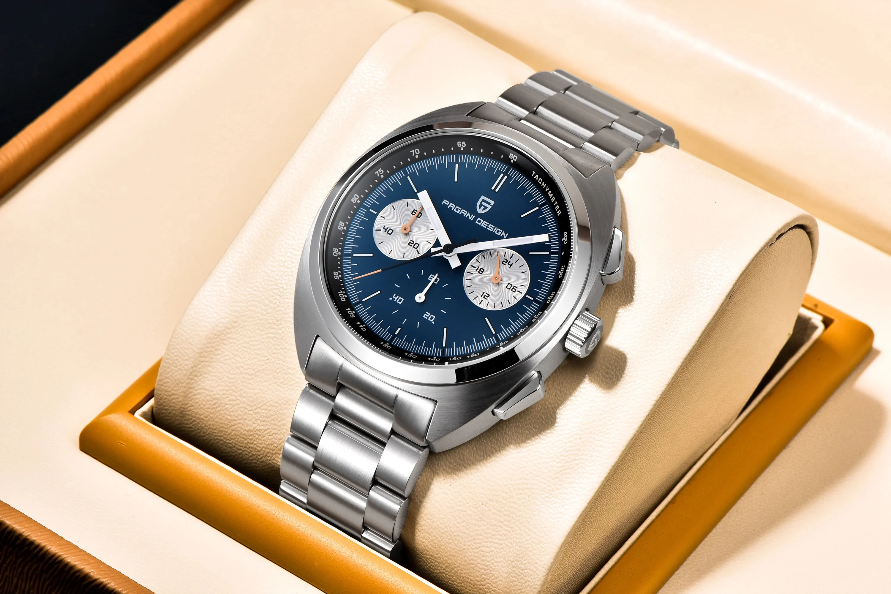

2024 New PAGANI DESIGN Panda Dial Mne Watches Luxury Quartz Watch For Men Japan VK63 Sport Chronograph Sapphire glass Wristwatch