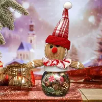 Holiday Candy Jar Gingerbread Man Nuts Storage Bottle Decorative Christmas Cookies Jar Sugar Container For Christmas Candies 2
