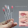 Portable Silicone Lip Brush With Cover Soft Multifunctional Lip Balm Applicator Lipstick Lipgloss Eyeshadow Makeup Brushes