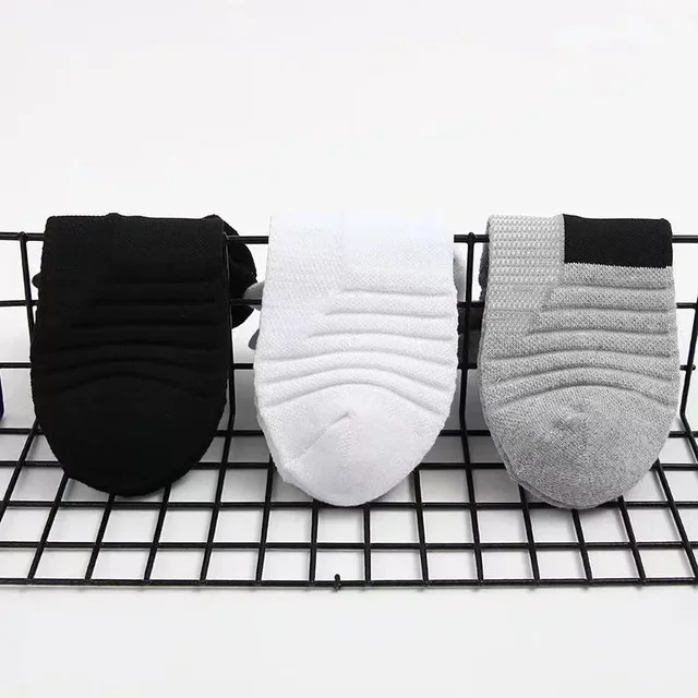 6Pairs Men's Basketball Compression Socks Breathable Sports Socks with Cushioned Sole High Elastic Anti Slip for Workout Running 5