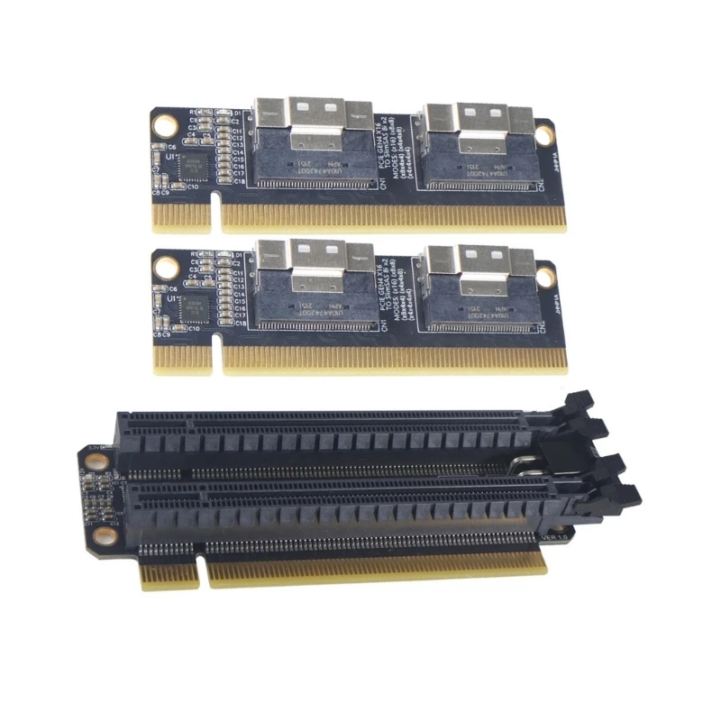 

4-портовая карта адаптера NVME для PCIE3.0 X16, 4-канальная для карты преобразования SSD NVME