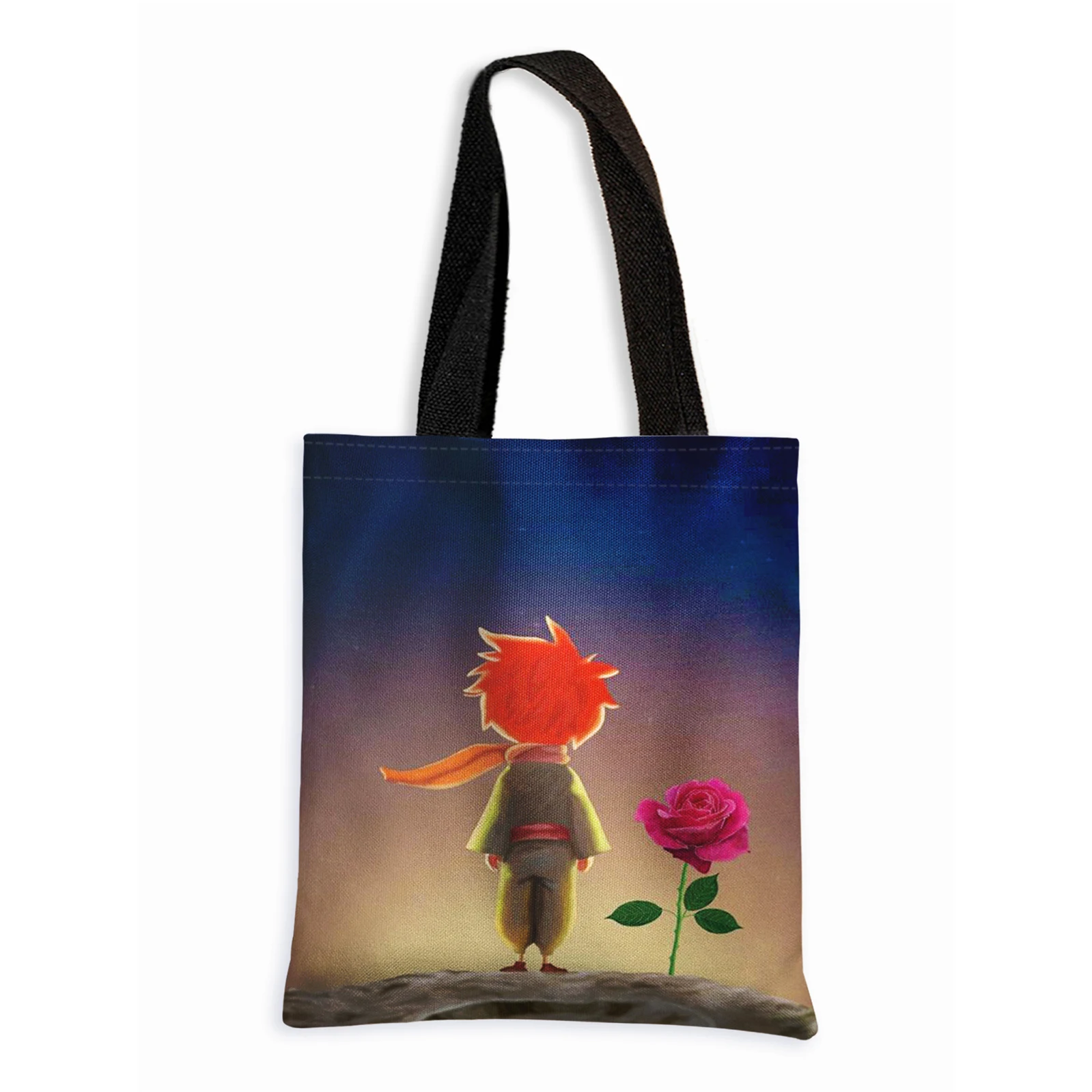 Printed casual handbag, reusable fashionable backpack, multifunctional handbag, canvas shopping bag