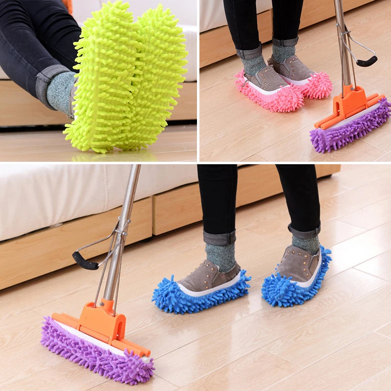 1~10PCS Floor Cleaning Cheap Shoes Covers Bathroom Kitchen Cleaner Mop  Fuzzy Slipper Floor Multifunction Cleaning Shoe Cover - AliExpress