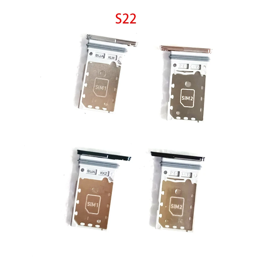 

50Pcs/Lot Dual / Single Sim Card Tray Holder Slot Adapter Socket For Samsung Galaxy S22 / S22 Plus