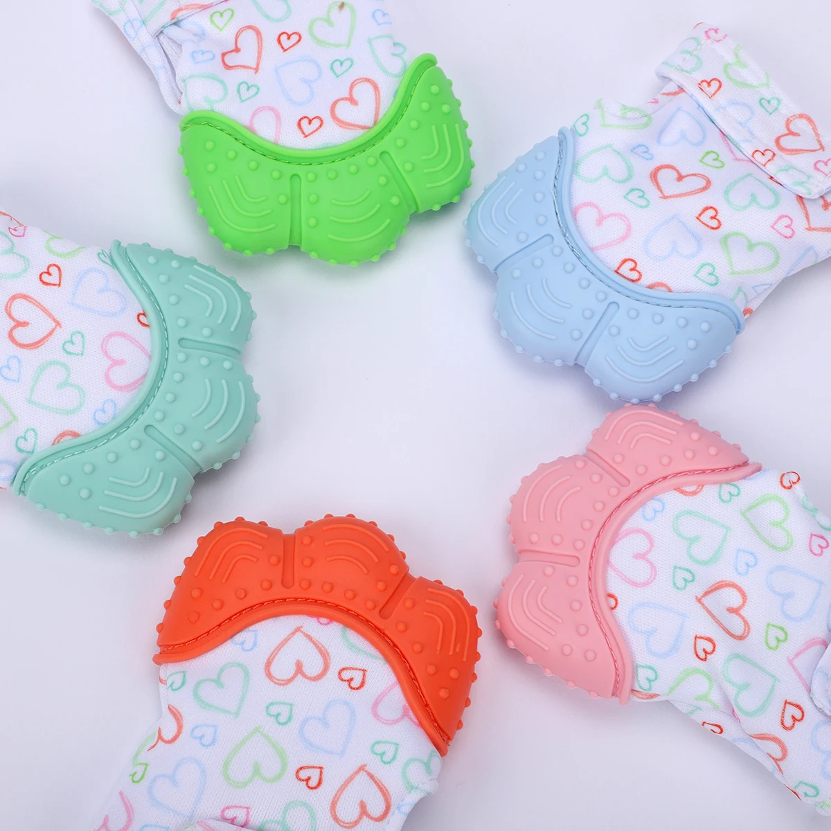 Baby Teether Cartoon Printed Children's Gloves for Children And Babies Teethers Anti Eating Hand Teething Chewing Toy Baby Stuff