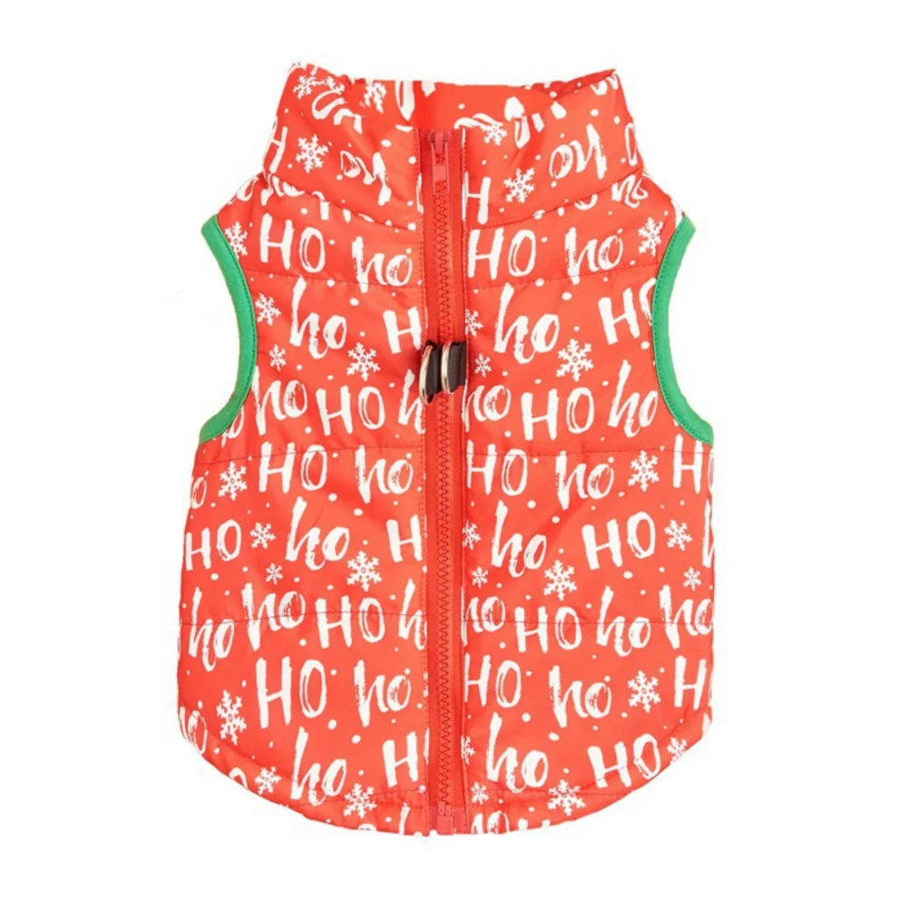 thumbnail image 1 of Ropa navideña para mascotas, para perros pequeños y medianos, impermeable, cálida, chaleco acolchado de algodón, chaqueta para yorkshire terrier y chihuahua, 1 of 5