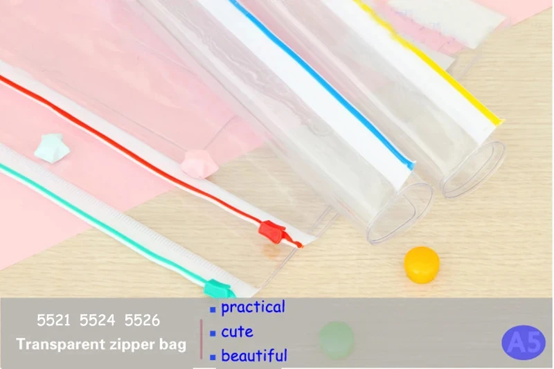 Pvc Plastic Ziplock Bags Transparent Zipper Bag Size Office, Cultural And Educational Supplies/Folders file bag,office folder,binder folder