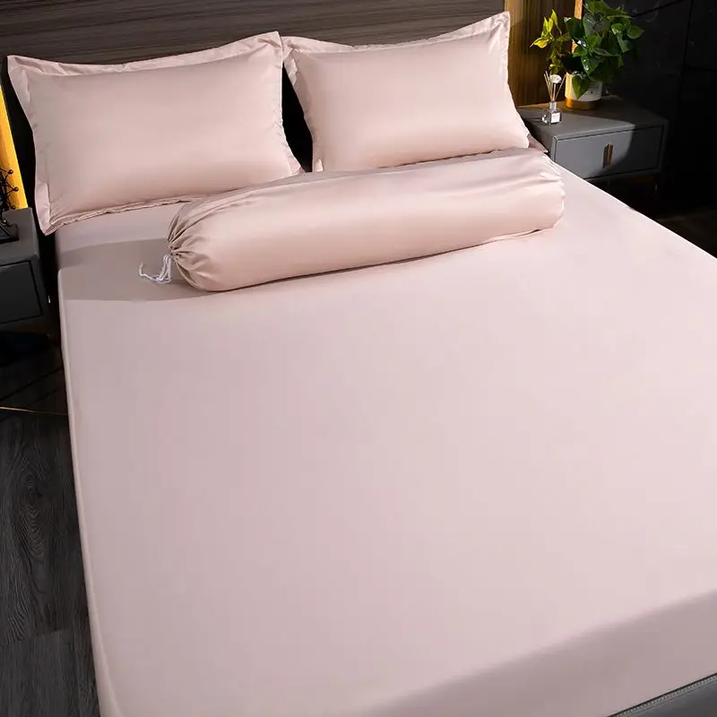 Description Picture 2 of itemSummer Cool Fitted Sheet Ice Silk Full Surrounding Bed Cover Elastic Non slip Rope Bed Sheet Mattress Cover Double bed sheets
