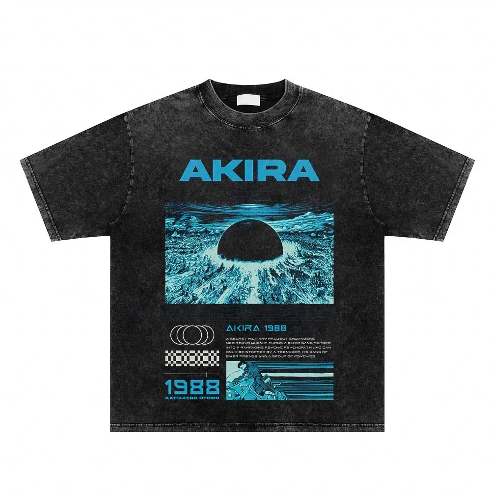 

Футболка хлопковая оверсайз в стиле Харадзюку, уличная одежда с принтом аниме и графическим принтом, повседневный топ в японском стиле унисекс, на лето