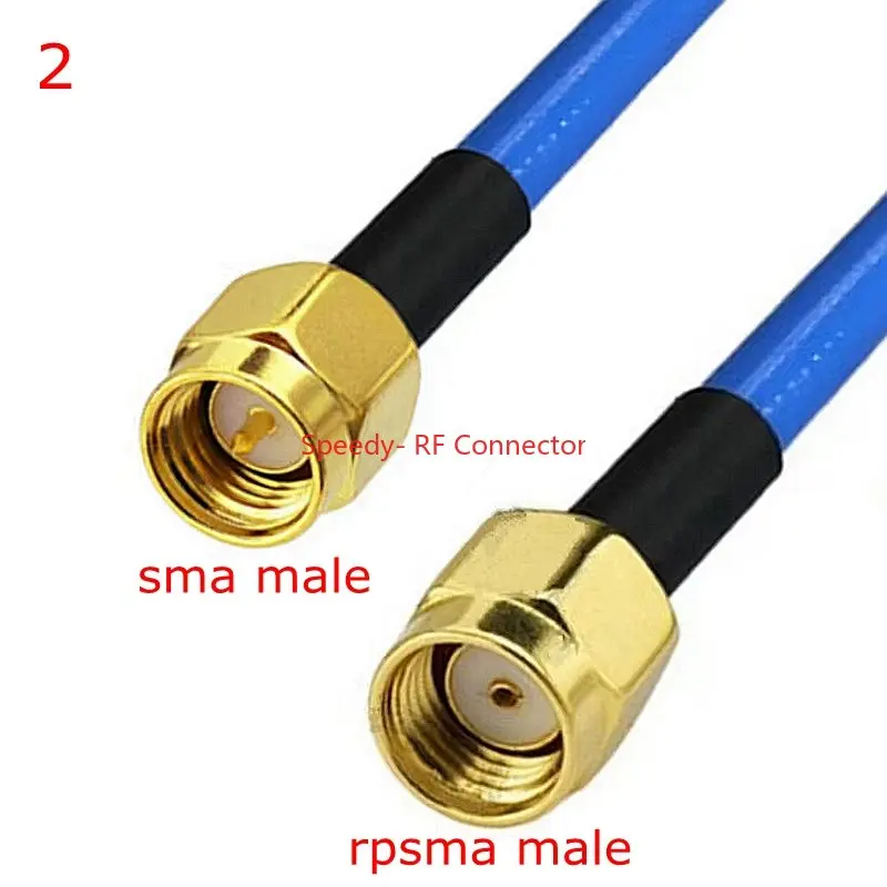 High-Frequency RG-402 Adapter with Right Angle Crimp SMA Connectors - 50 Ohm Brass