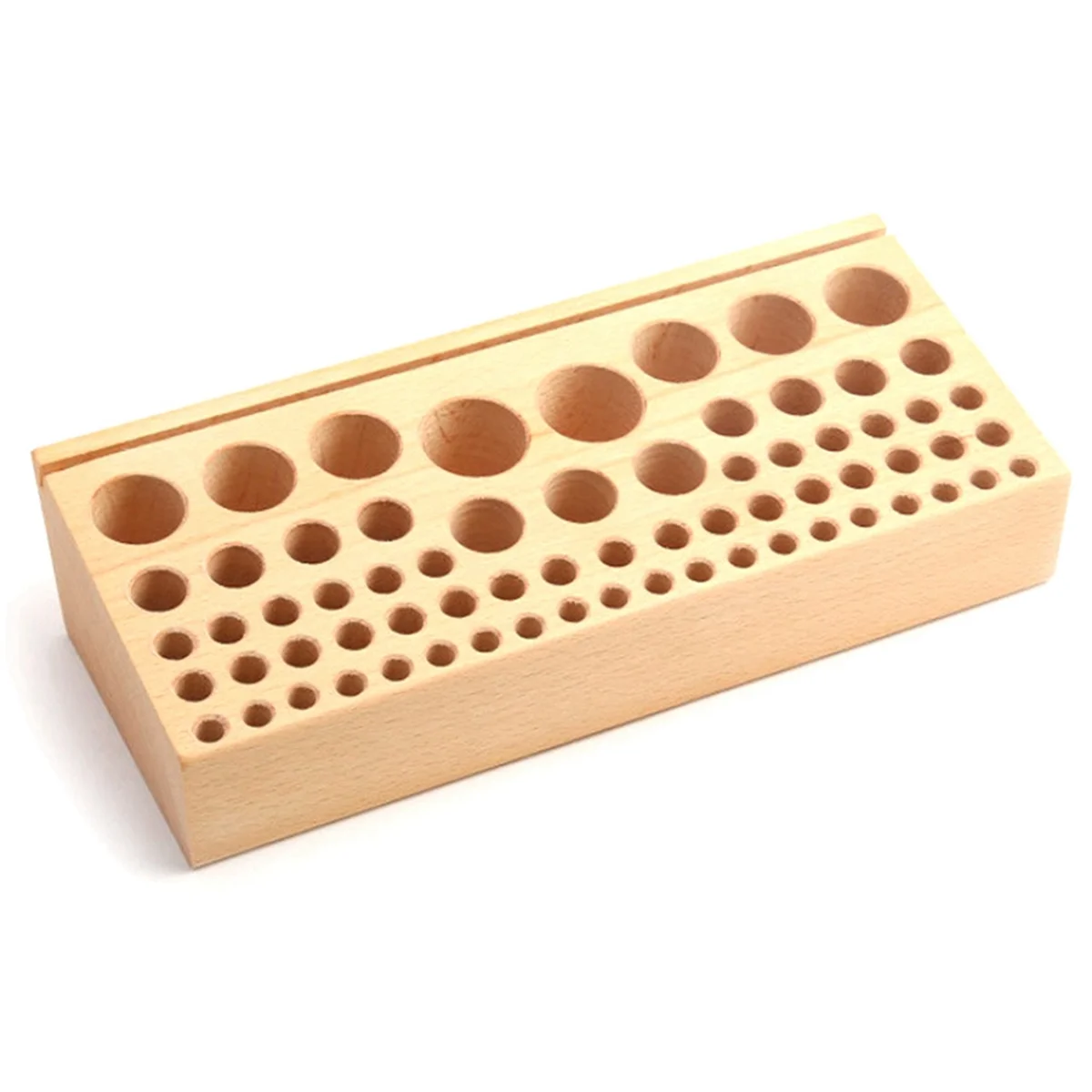 

Tool Rack 68 Hole Manual DIY Beech Wood Tool Table Storage Rack Printing Tool Rack Storage Tool Box