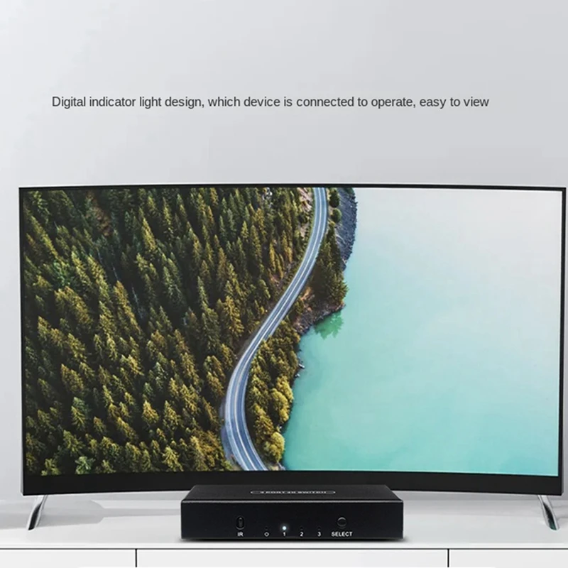

4K60hz-совместимый коммутатор 7,1, переключатель аудиоэкрана 1080 3 в 1 Out P, Коммутатор поддерживает 3D визуальные эффекты