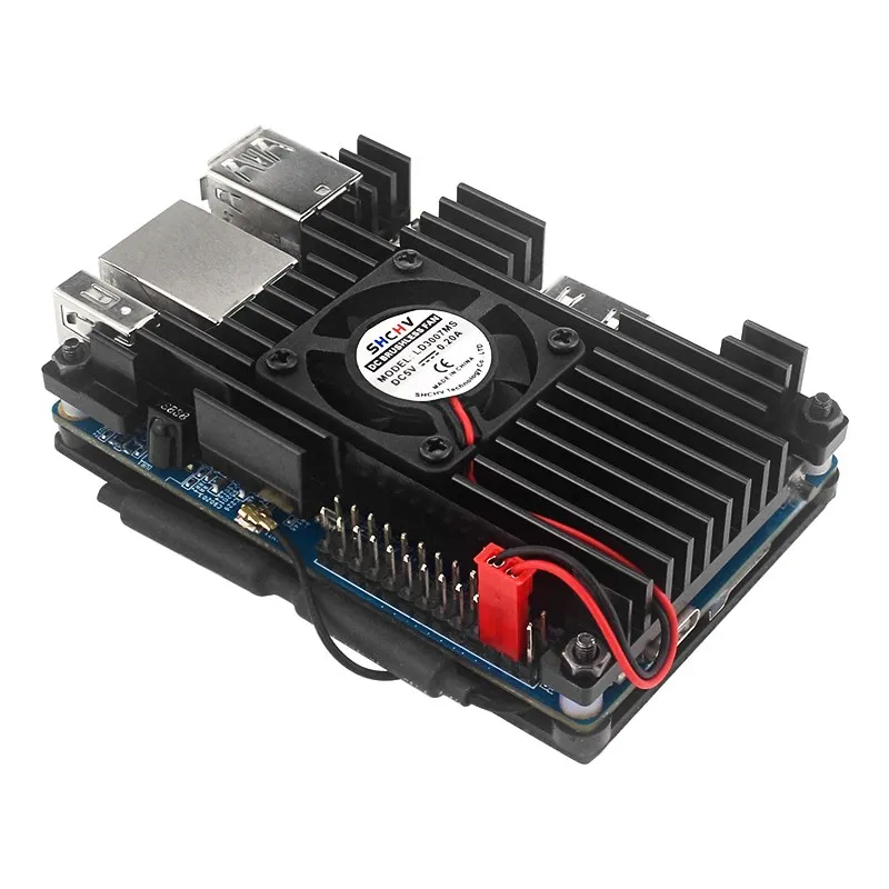 Orange Pi 3 LTS Aluminum Alloy Case with Fan Active Passive Cooling Enclouse Met