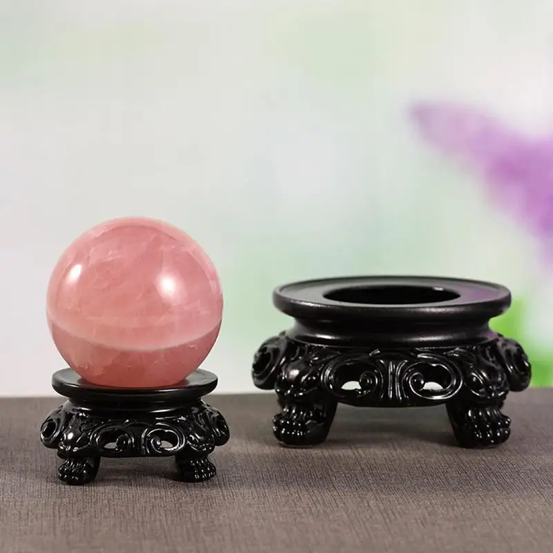 

Crystal Ball Display Holder Resin Vintage Gemstone Globe Display Stand Round Hollow Crystal Ball Base Decorative Ball Pedest
