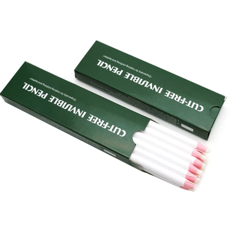 Sewing Pencil No Sharpening White Fabric Marking Pencils Tailor Pencils for Leather Marking Tracing Tools 12 Pieces