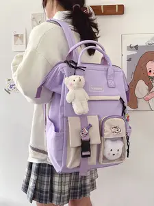 Вместительный рюкзак для женщин, водонепроницаемый милый школьный ранец, сумка для ноутбука Kawaii Girl, дорожная сумка на плечо для женщин, нови...