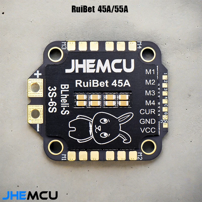 JHEMCU RuiBet 45A/55A BLHELI_S ESC 4in1 3-6S pour Drone FPV