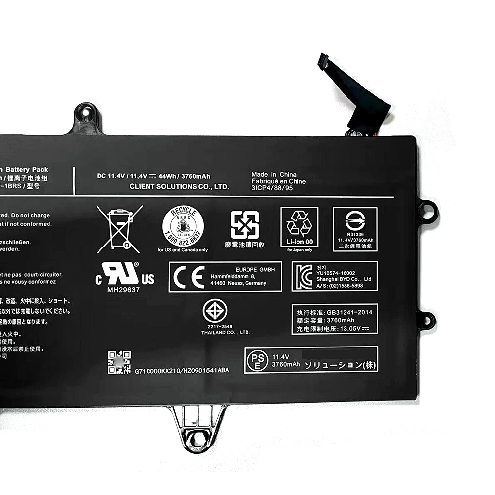 Nova Bateria do Portátil Pa5267u1brs Pa5267u 11.4v 44wh para Toshiba Portege X20w X20w-d X20w-d-10e X20w-d-10q X20w-d-10r Series Series - Imagem 2