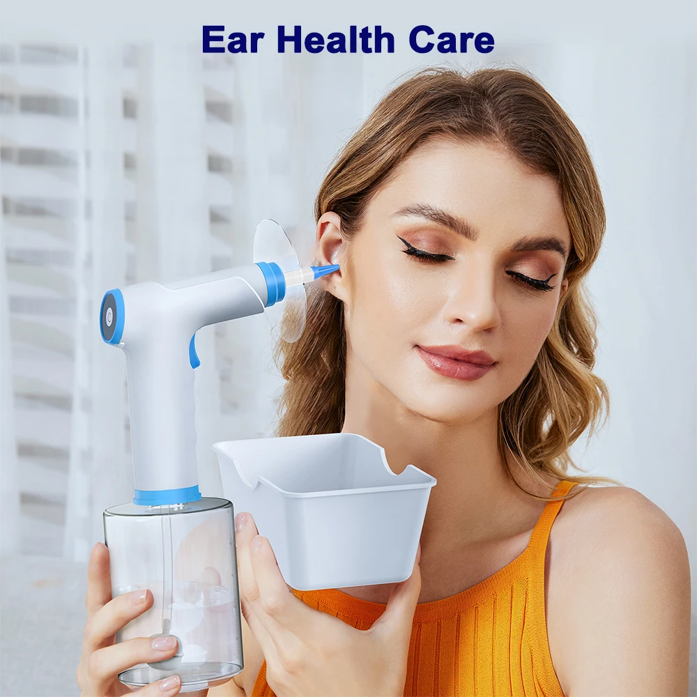 Kit de nettoyage d'oreille électrique pour adultes et enfants, soins de  santé, d'argile à l'eau, dissolvant automatique de cérumen, lavage de  canal, 4 modes de pression - AliExpress