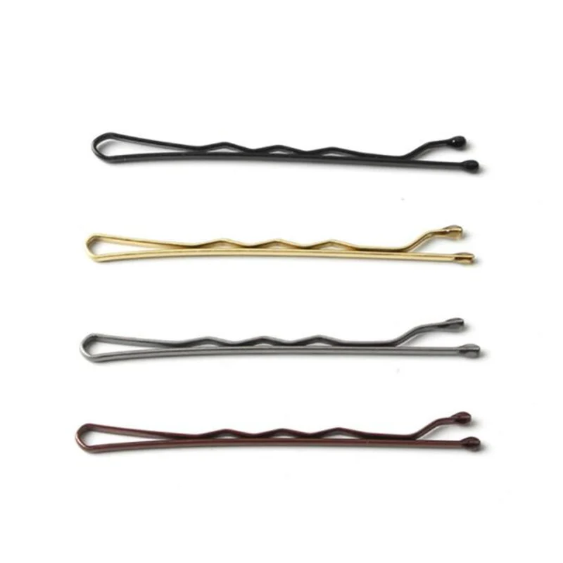 Hair Accessory 50 Pcs/Bag 5 6 7cm U Shaped Alloy Hairpins Waved Hair Clips Simple Metal Bobby Pins Barrettes Bridal Hairstyle Tool Hair Pins