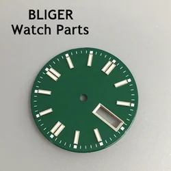 BLIGER Multicolor Luminous Watch Dial - 29mm Black/Silver (Green)