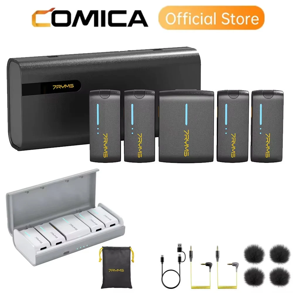 7RYMS iRay DW40 Microfone sem fio de lapela de quatro canais 4