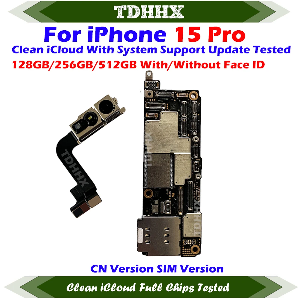 마더보드 지지대 iOS 업데이트, 아이폰 15 프로 맥스, 15 프로 클린 iCloud 로직 보드, 풀 칩, 중국 버전 듀얼 심 작동
