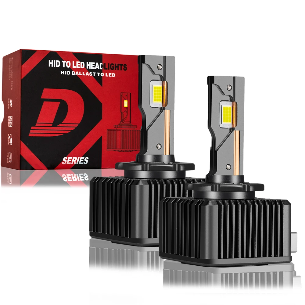 YHKOMS LED Headlight Bulb D Series, 90W 30000LM 6000K CSP Turbo D1S D2S D3S D4S D5S D8S D1R D2R D3R 12V Plug and Play