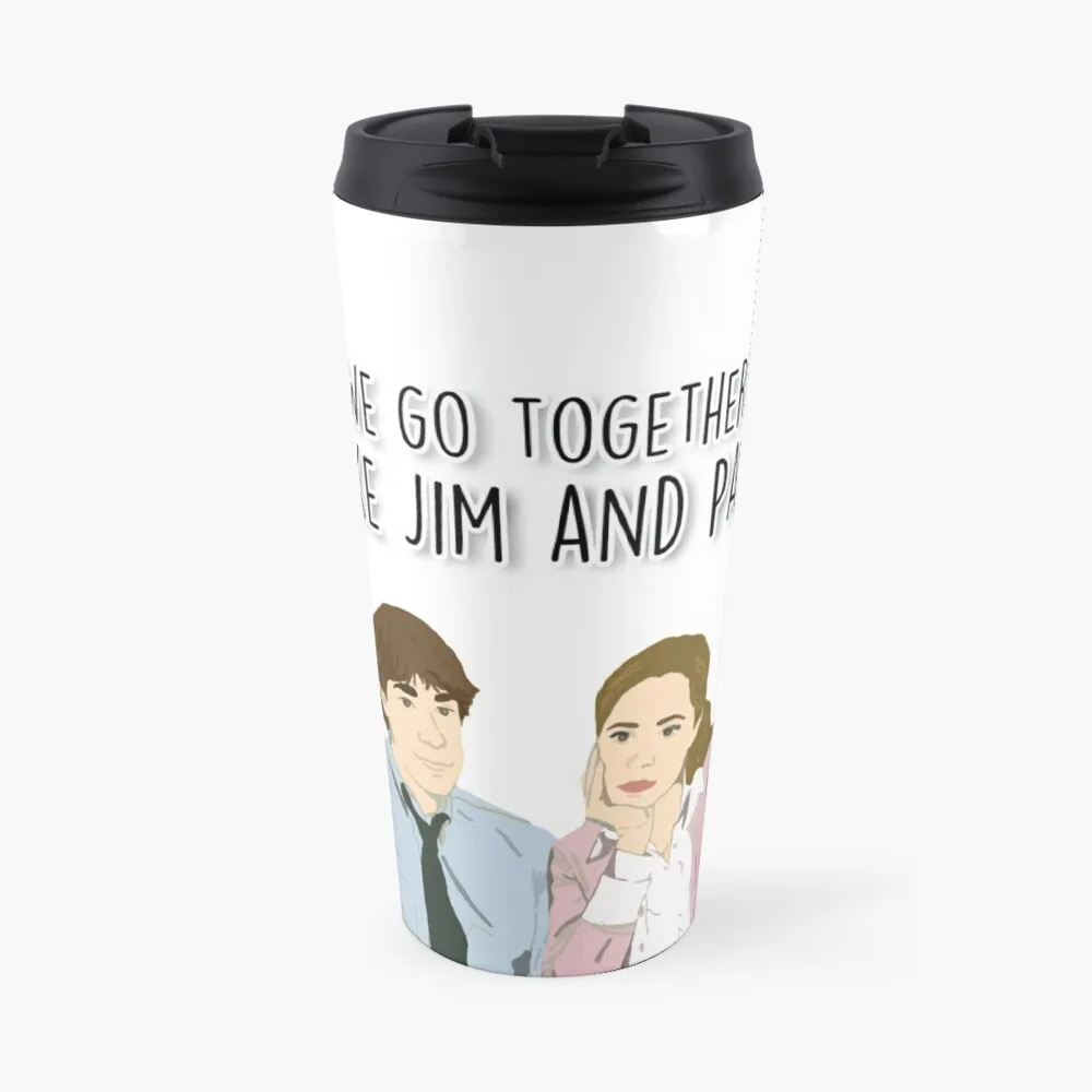 

We go together like Jim and Pam Travel Coffee Mug Large Coffee Cups Cup For Coffee Coffee Cup Heat Preservation