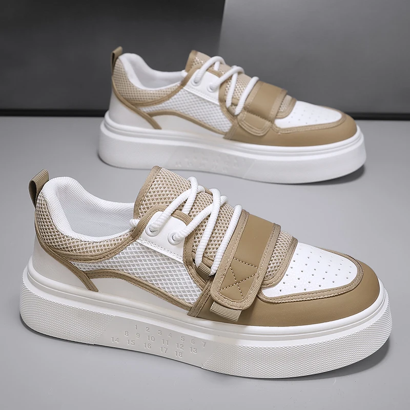 New Fashion Men Vulcanized Shoes Street Skate Outdoor Casual Shoe Mesh Breathable Autumn Anti Slip Sneakers Walking Shoes 5