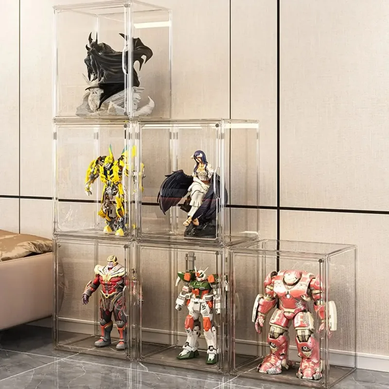 Multi-Functional Large-Capacity Figure Storage Case Acrylic Transparent Display Box for Figures Dust-Proof Storage Case