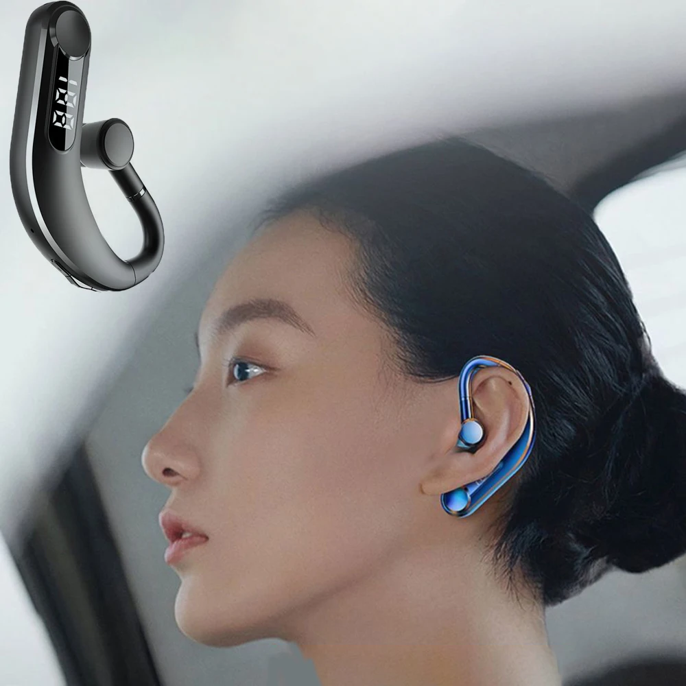 Auricolare Bluetooth Vivavoce Nuovo Microfono Bluetooth 5.2 Auricolare Aziendale Display A Led Auricolare Wireless Sportivo Iphone