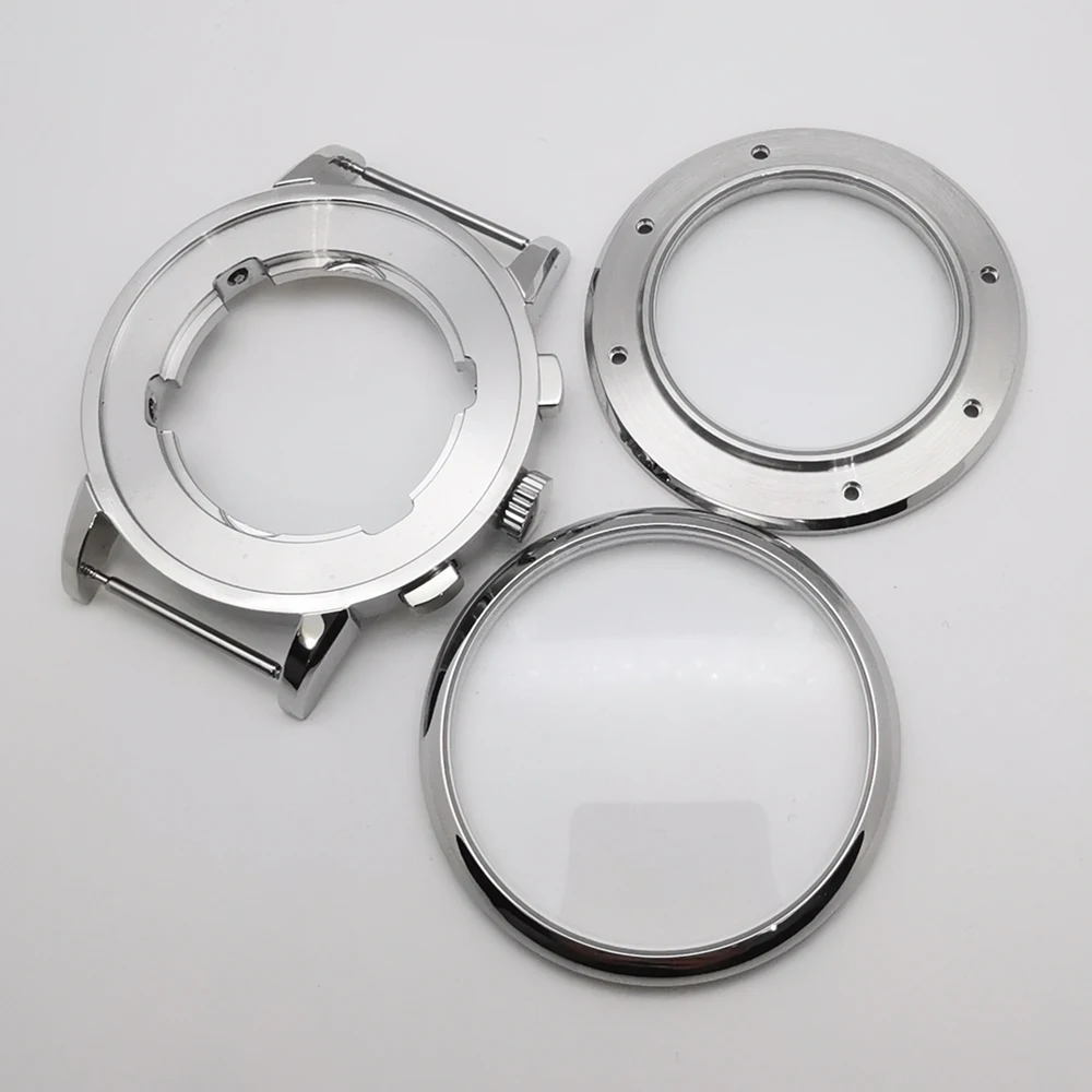 Stainless Steel Watch Case with Dial and Hands - Premium Watch Accessories