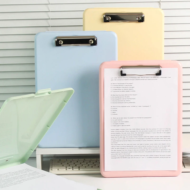 A4 MultiFunctional File Folder Desktop Test Paper Organizer Subject Classification Office Document Storage Box Writing Board