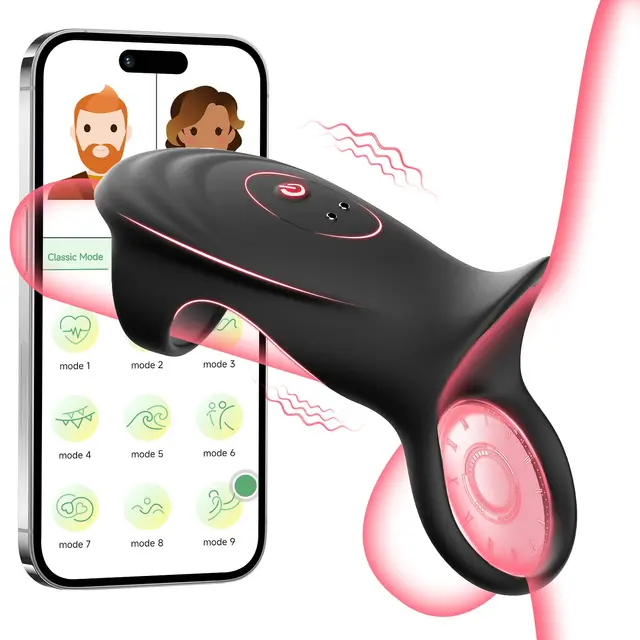 App-gesteuerter Penisring-Vibrator, männlicher Erektionsverstärker, Hülse 10, Vibration, Anal-G-Punkt-Stimulation, Paare, Sexspielzeug für Männer