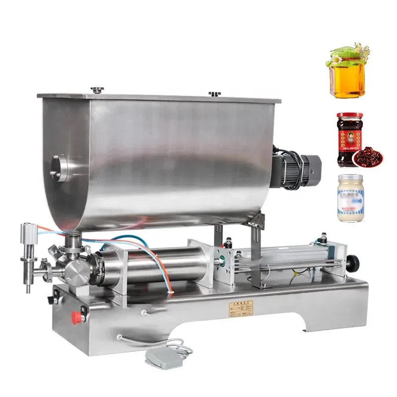 

U-Shaped Large Hopper Chili Sauce Filling Machine, Mixing And Stirring Honey Packaging Machine
