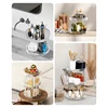 360° Rotating Storage Tray 2 Tier Lazy Susan Bathroom Countertop Organizer, Cosmetics And Perfume Organizer 5