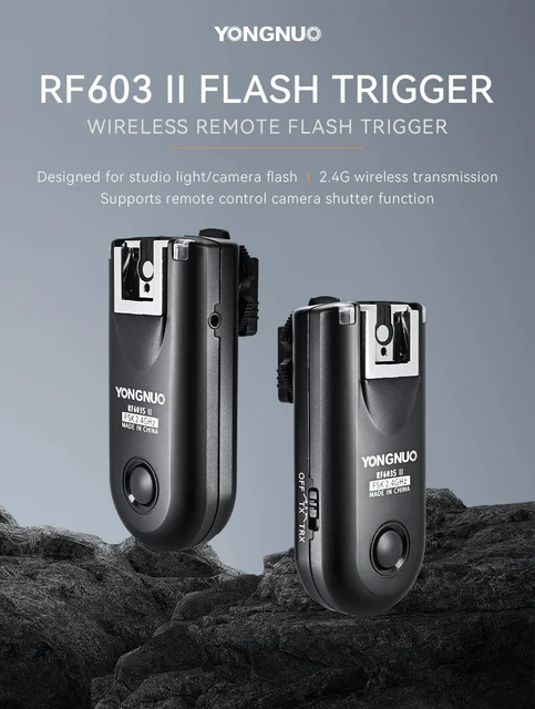 Trigger Radio Yongnuo RF603CII Per Canon - Scatto Remoto E Flash Senza Fili - Foto 9