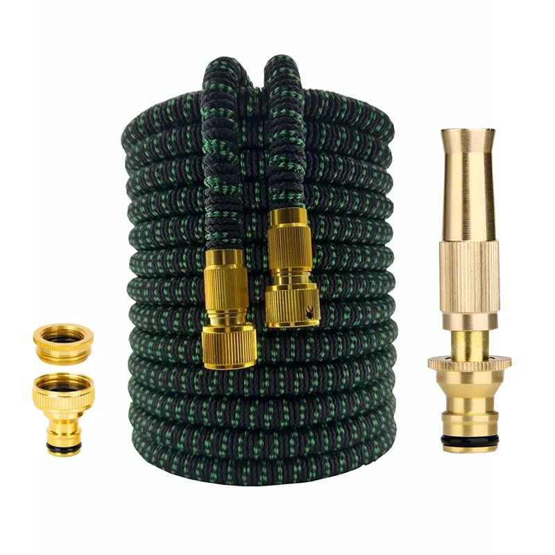 สายยางรดน้ำสวนแบบขยายได้ 25-100 ฟุต แรงดันสูง พร้อมปืนฉีดน้ำอเนกประสงค์ ปรับได้ ชุดสายยางรดน้ำสวน อุปกรณ์รดน้ำต้นไม้ 1