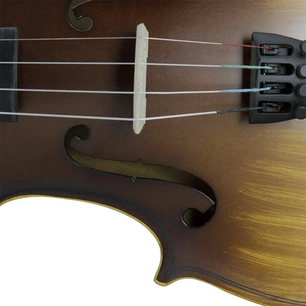 4/4 Acoustic Violin Retro Matte Basswood Solid Wood Fiddle with Violin Case Bow Accessories Professional Stringed Instruments