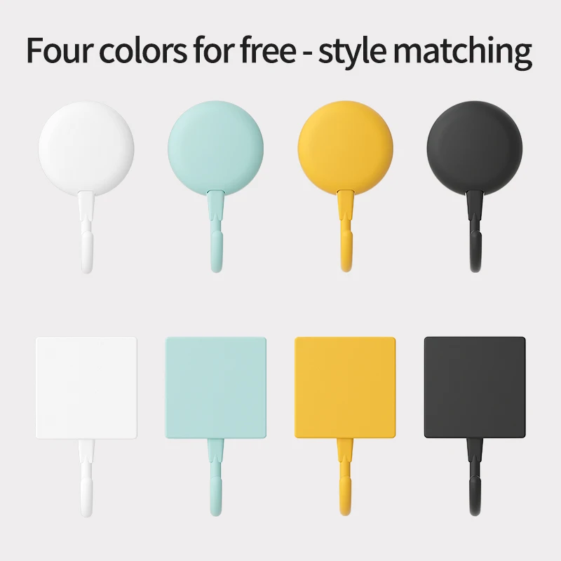 Four-piece traceless adhesive hooks. They are perfect for hanging keys on the doors and walls of kitchens and bathrooms. 2