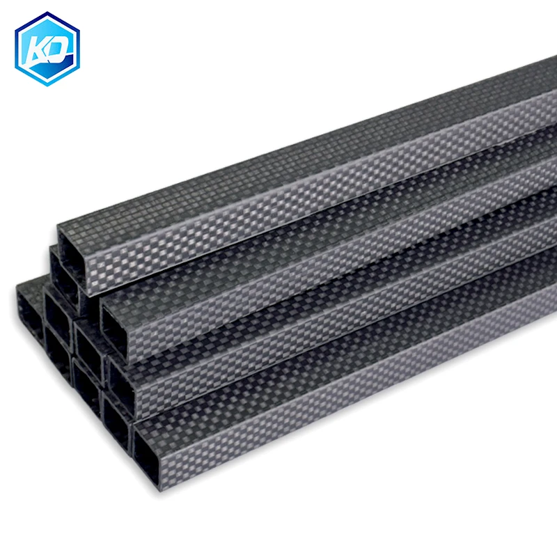 1 Piece Of 500mm 3K Full Carbon Fiber Square Tube Outer Diameter 8mm 10mm 15mm 16mm 18mm 20mm 22mm 25mm Plain Matte Surface